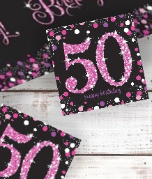 Pink Sparkle 50th Birthday Party Supplies | Balloon | Decoration | Pack